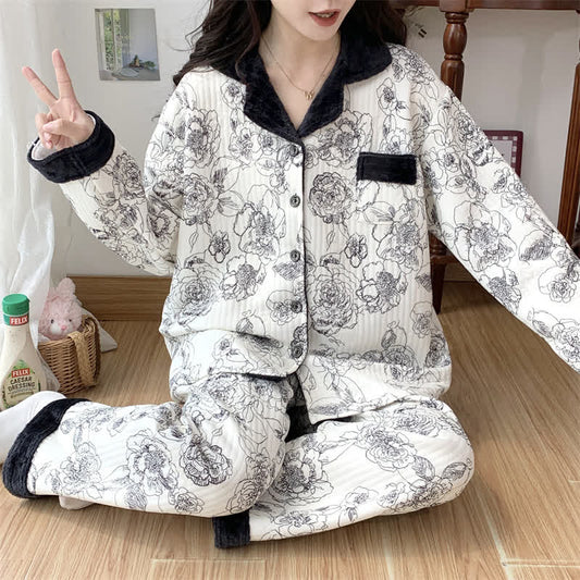 Übergröße Air Cotton Pastoral Pyjama-Set