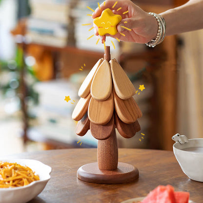 Faltbares Wärmedämm-Tischset mit Weihnachtsbaum
