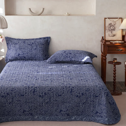 Gesteppte Vintage Paisley Baumwollgaze Bettdecke