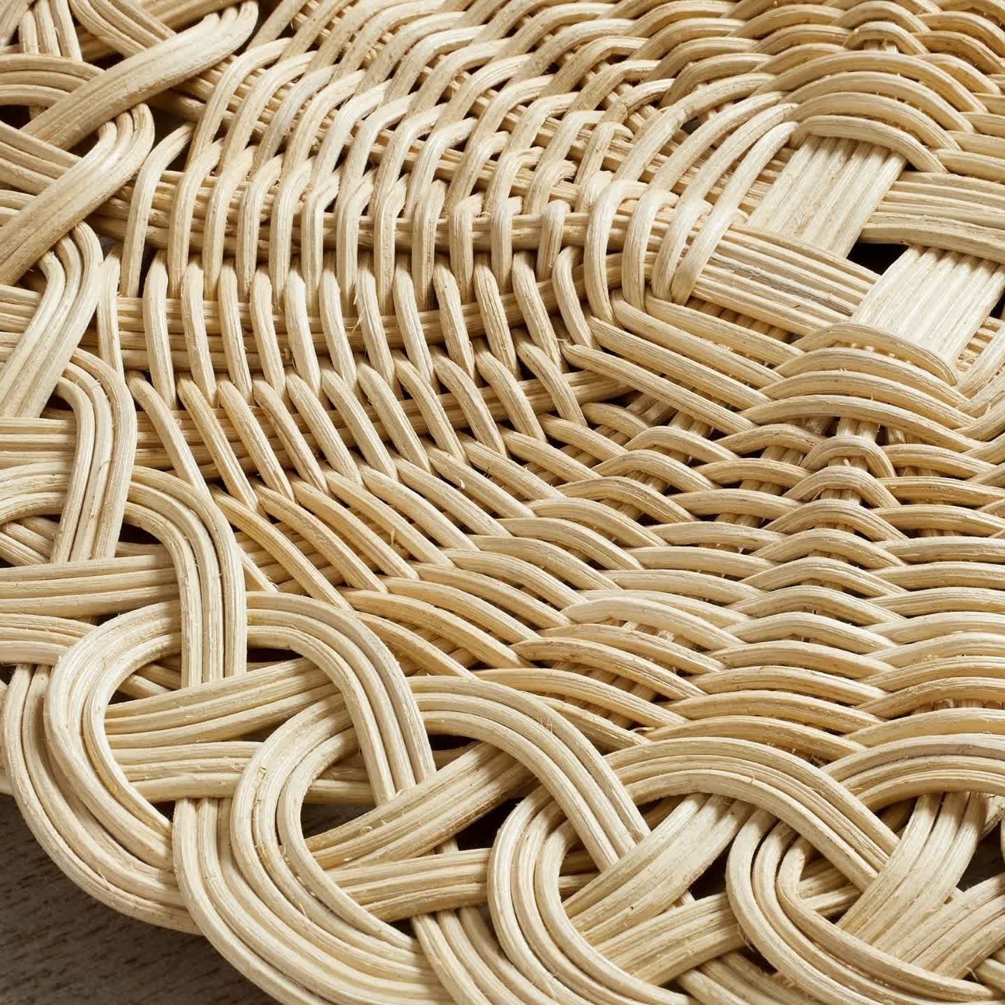 Rundes handgewebtes Rattan-Tischset