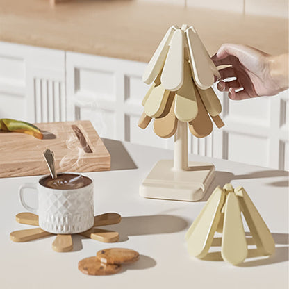 Wärmeisolierendes Tischset aus Silikon mit Farbverlauf