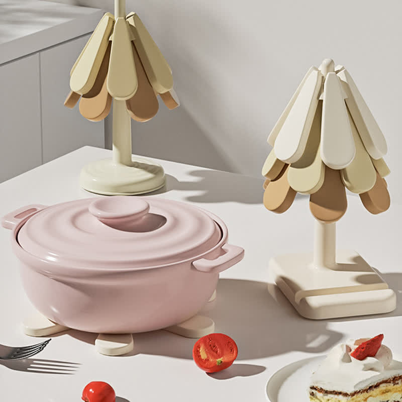 Wärmeisolierendes Tischset aus Silikon mit Farbverlauf