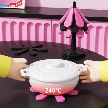 Wärmeisolierendes Tischset aus Silikon mit Farbverlauf