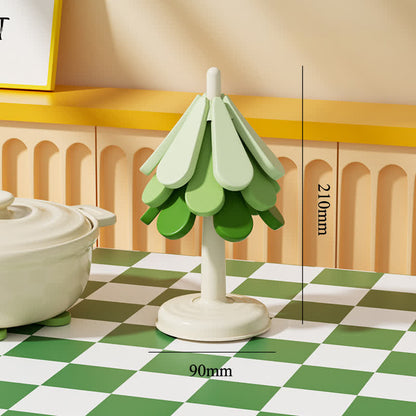 Wärmeisolierendes Tischset aus Silikon mit Farbverlauf