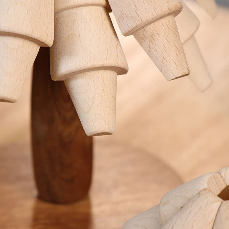 Wärmeisolierendes Tischset aus Holz mit Weihnachtsbaum
