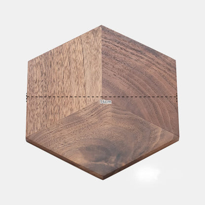 Tischset aus Holz in Sechseckform