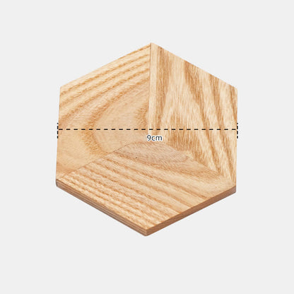 Tischset aus Holz in Sechseckform