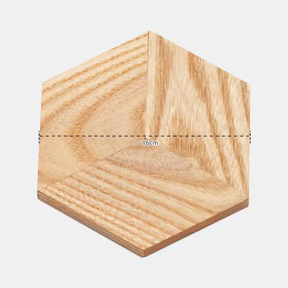 Tischset aus Holz in Sechseckform