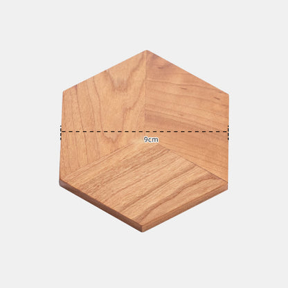 Tischset aus Holz in Sechseckform