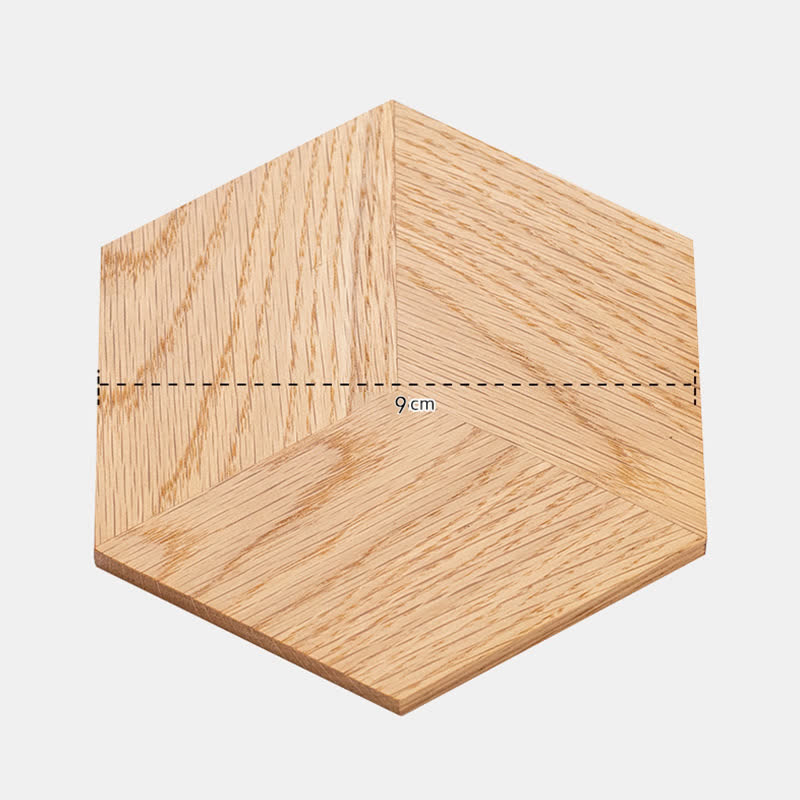 Tischset aus Holz in Sechseckform