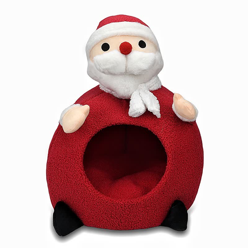 Weihnachtswarmes, weiches Haustierbett aus Fleece