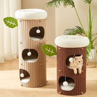 Kratzfester Katzenbaum Condo Barrel Tower