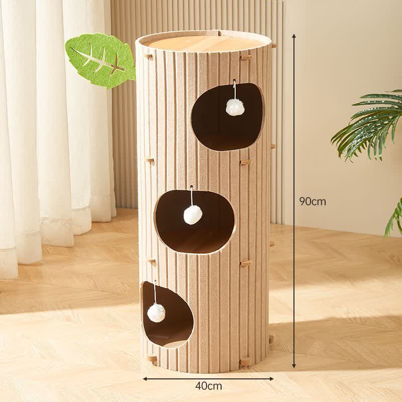 Kratzfester Katzenbaum Condo Barrel Tower