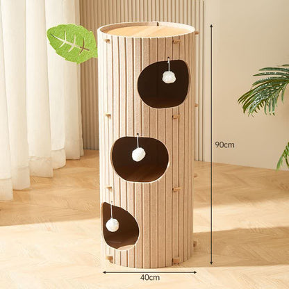 Kratzfester Katzenbaum Condo Barrel Tower