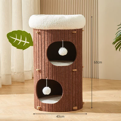 Kratzfester Katzenbaum Condo Barrel Tower