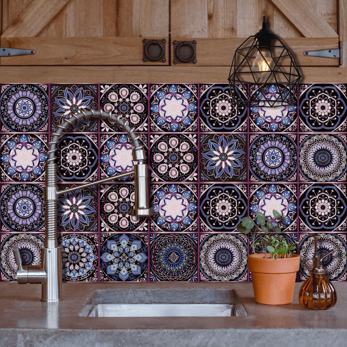 Mandala-Wandaufkleber zum Abziehen und Aufkleben (10 Stück)