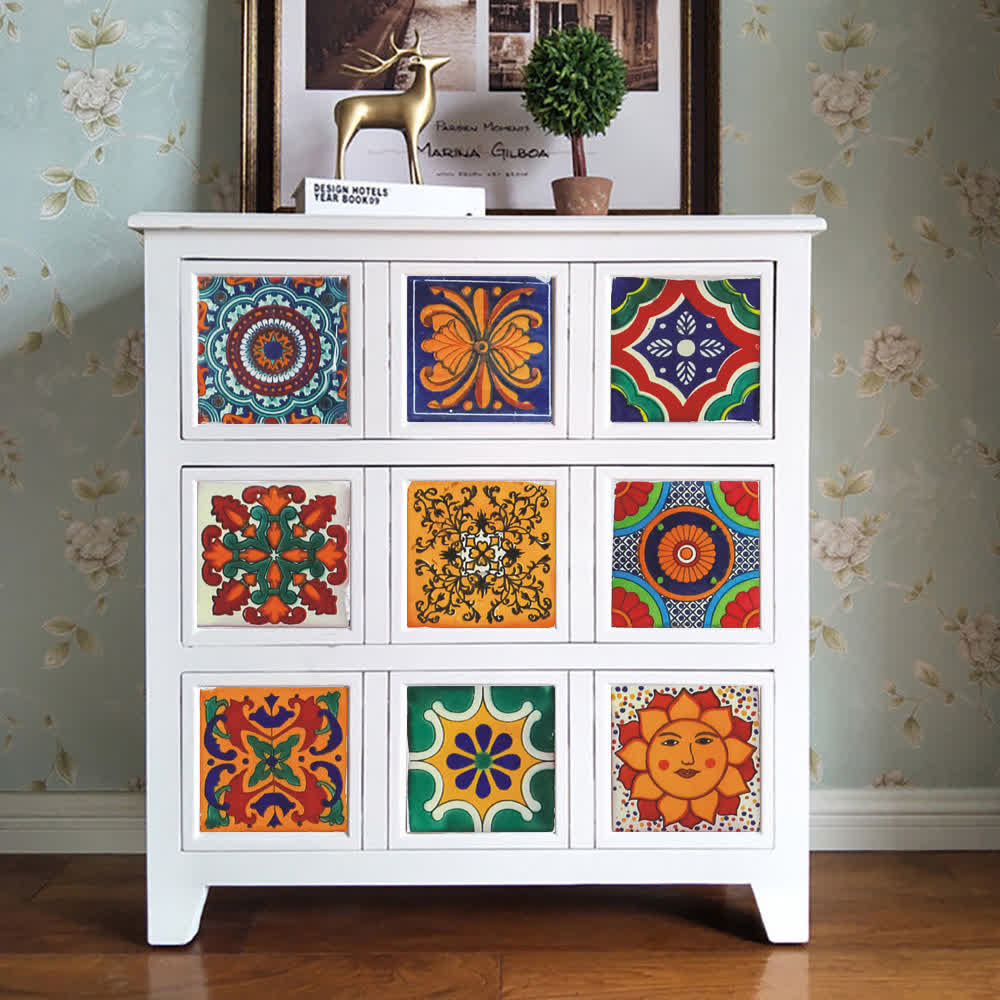 Talavera Bohemian Wasserfester Wandaufkleber (24 Stück)