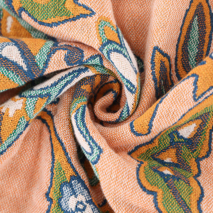 Bequeme Steppdecke aus Baumwollgaze mit Retro-Blumenmuster