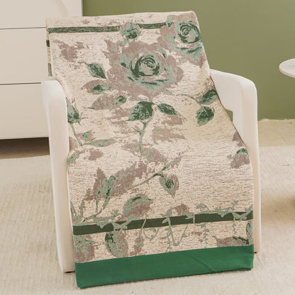 Kuschelige Decke aus Baumwollgaze mit Rosenmuster