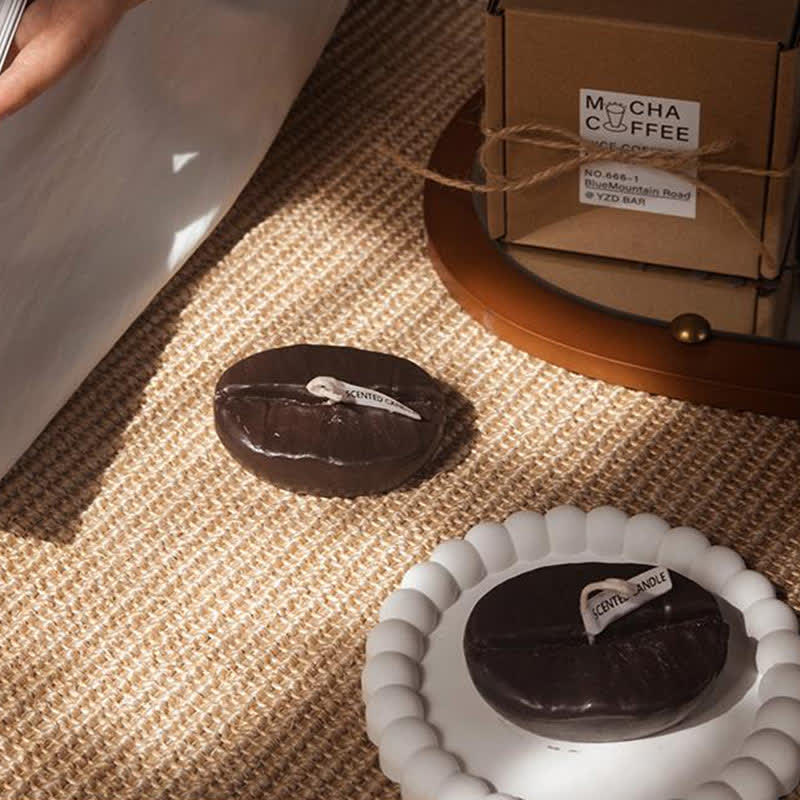 Kreative Duftkerze mit Kaffeebohnenmotiv für die Heimdekoration