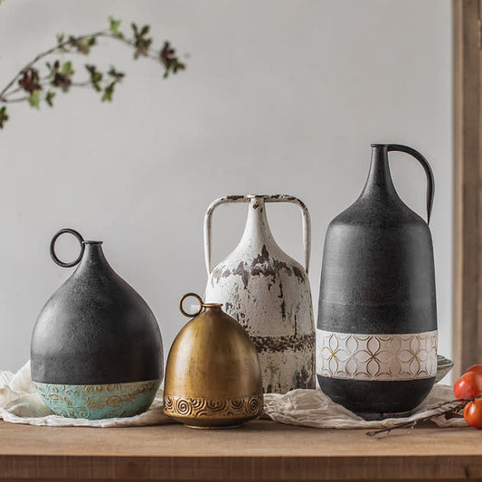 Vintage Wohndekor Getrocknete Blumenvase