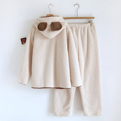 Warmes Fleece-Pyjama-Set mit Kapuze - image 2