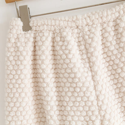 Warmes Fleece-Pyjama-Set mit Kapuze