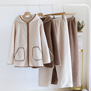 Warmes Fleece-Pyjama-Set mit Kapuze - image 0