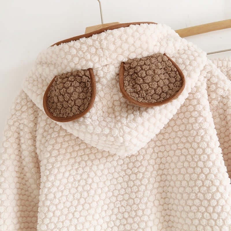 Warmes Fleece-Pyjama-Set mit Kapuze - image 5