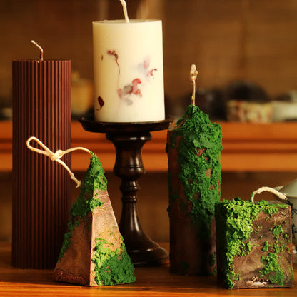 Green Hills & Moss Art Ornament Duftkerze