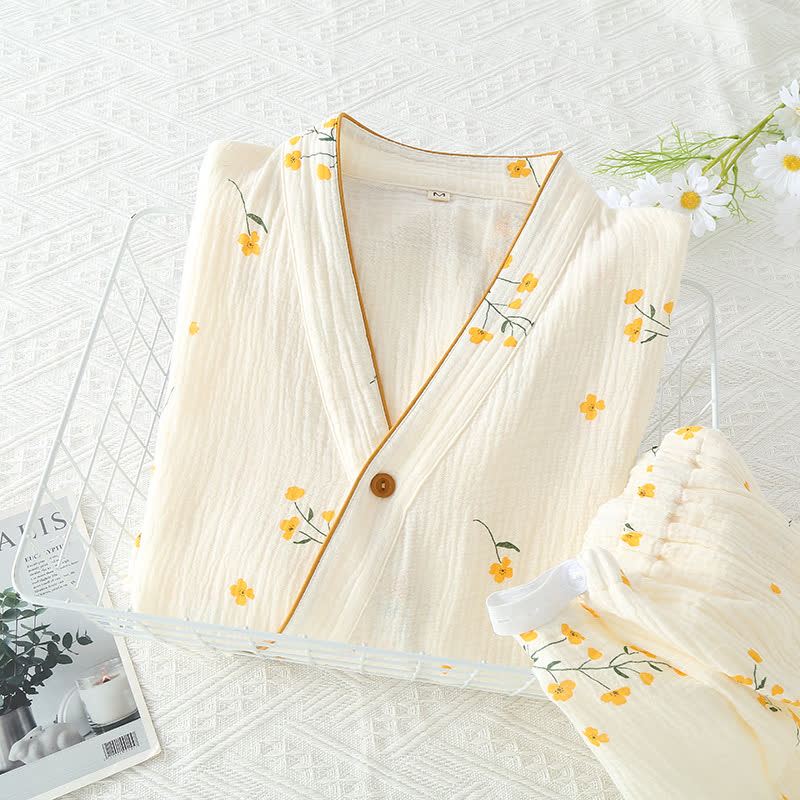 Refresh – Kimono-Pyjama-Set mit Blumenmuster