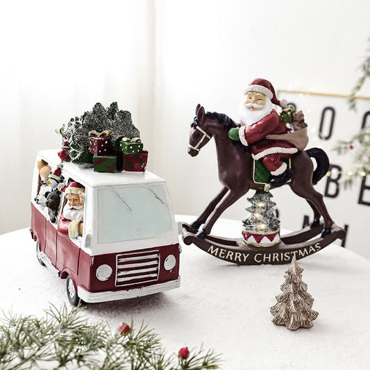 Weihnachtsmann-Dekoration aus Kunstharz für Zuhause