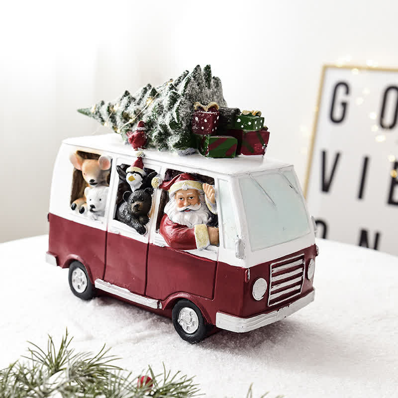 Weihnachtsmann-Dekoration aus Kunstharz für Zuhause