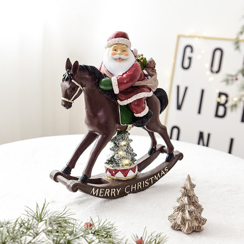 Weihnachtsmann-Dekoration aus Kunstharz für Zuhause