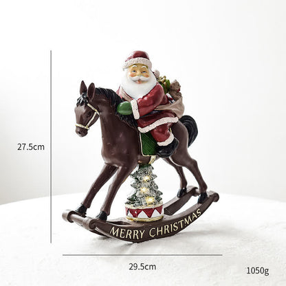 Weihnachtsmann-Dekoration aus Kunstharz für Zuhause