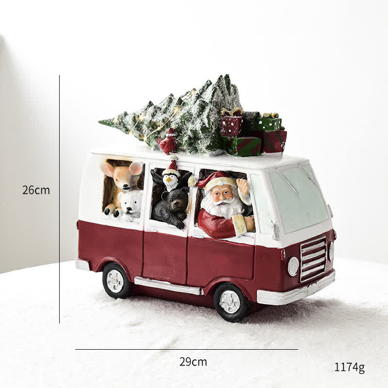 Weihnachtsmann-Dekoration aus Kunstharz für Zuhause