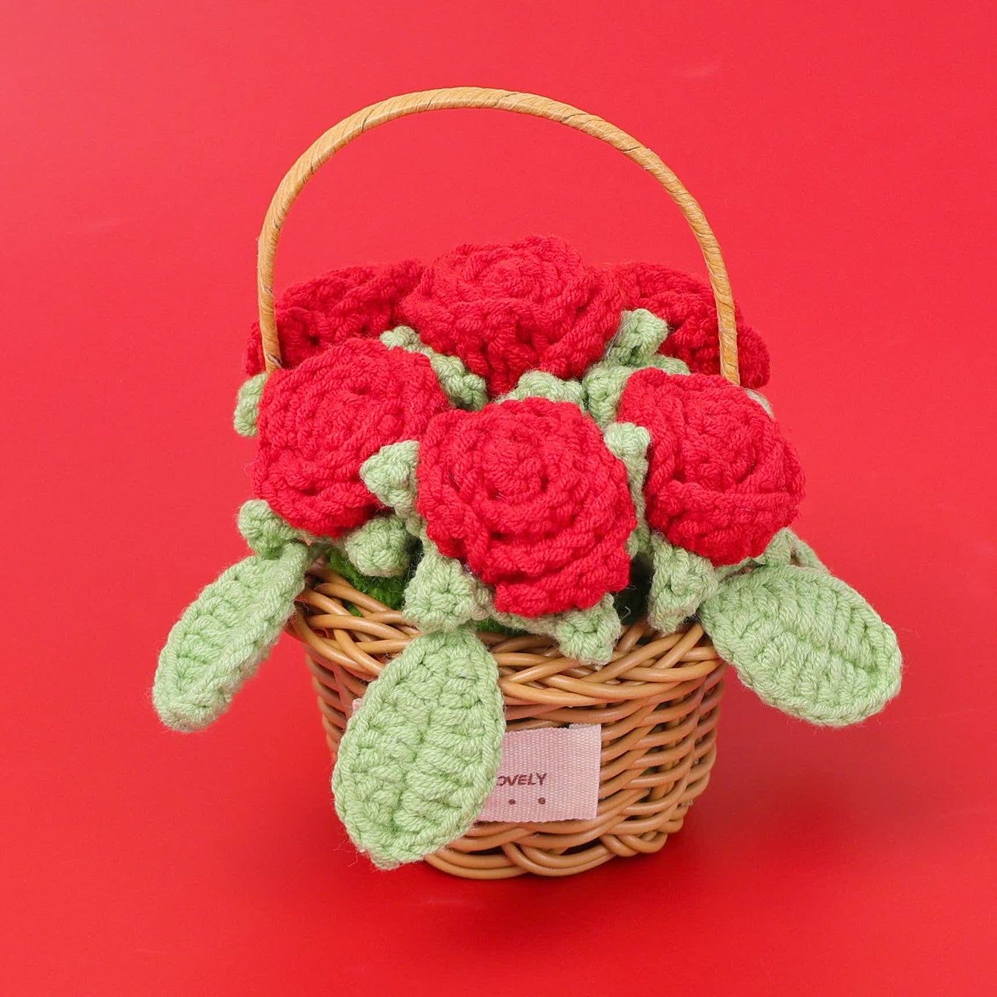 Geflochtenes Rosenblumenkorb-Ornament