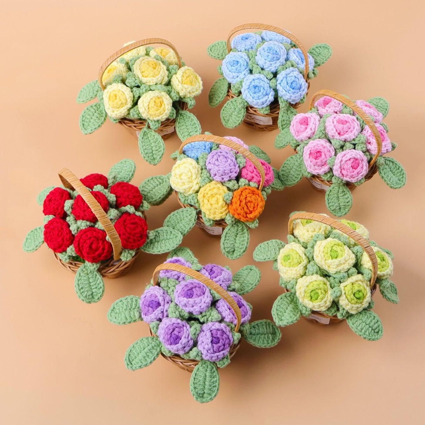 Geflochtenes Rosenblumenkorb-Ornament