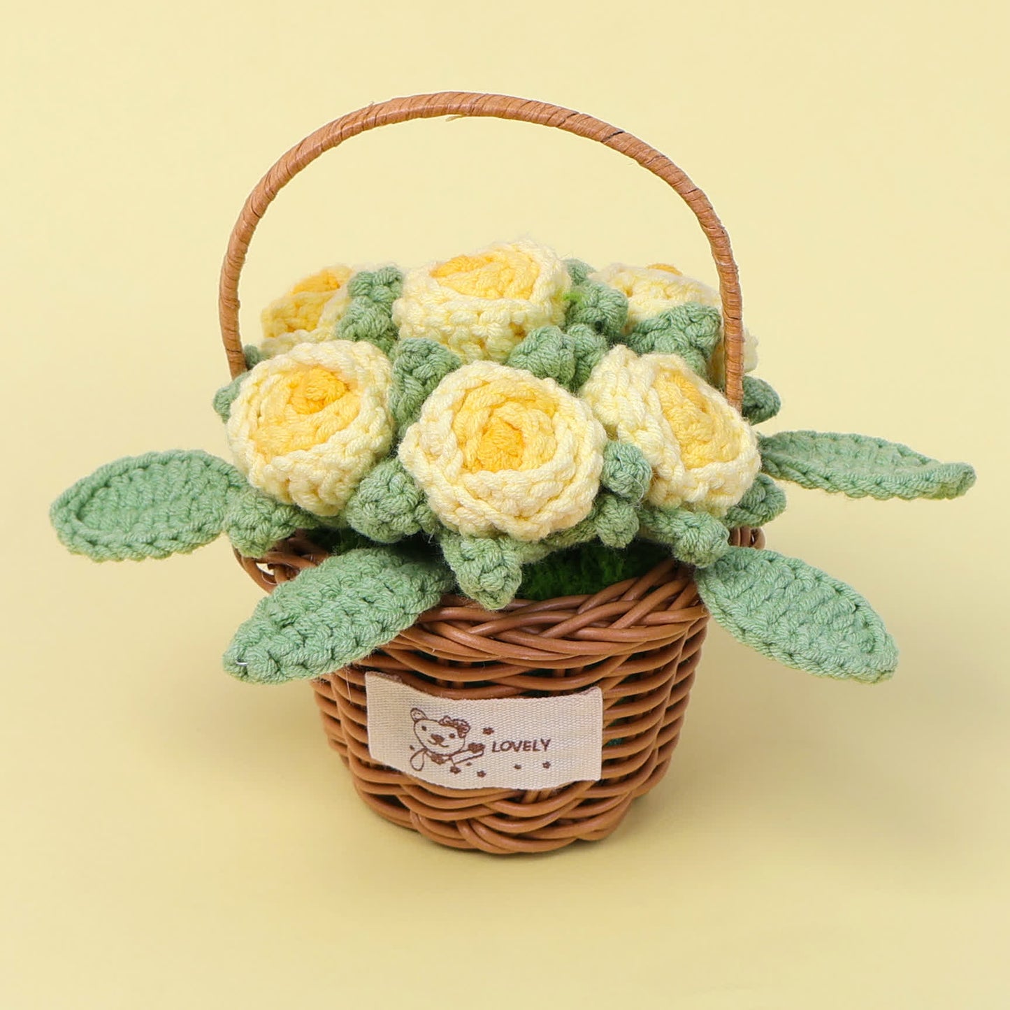 Geflochtenes Rosenblumenkorb-Ornament