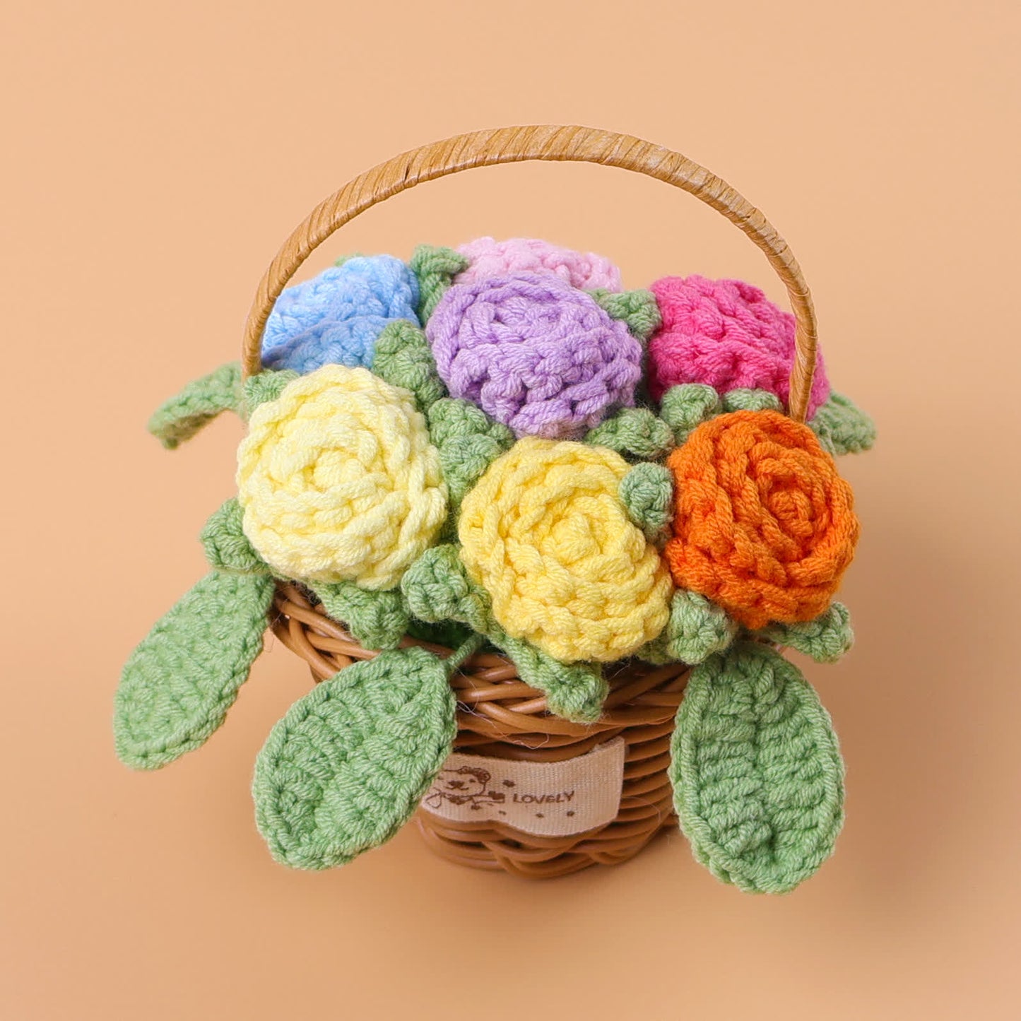Geflochtenes Rosenblumenkorb-Ornament