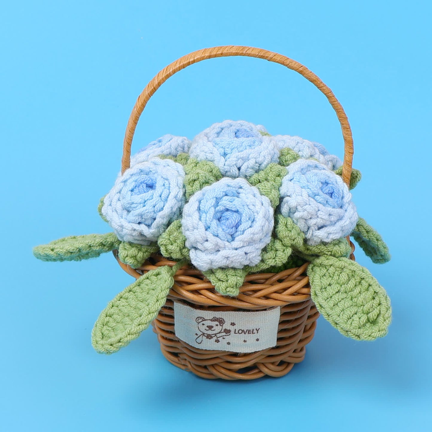 Geflochtenes Rosenblumenkorb-Ornament