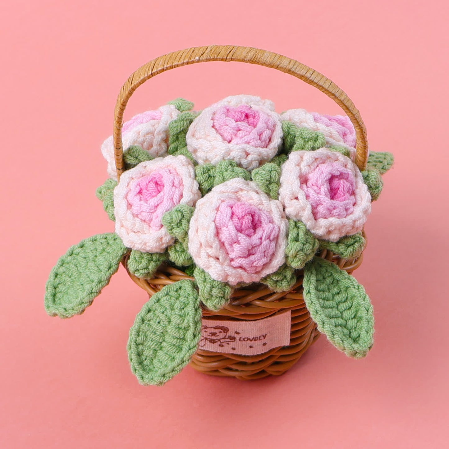 Geflochtenes Rosenblumenkorb-Ornament