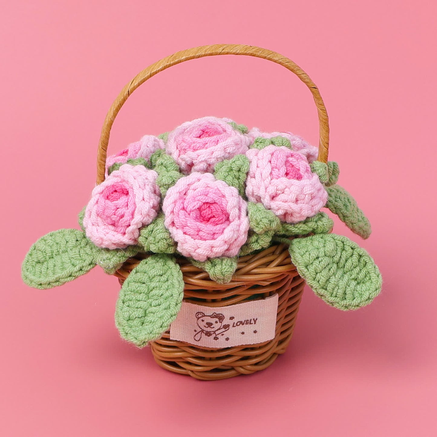 Geflochtenes Rosenblumenkorb-Ornament