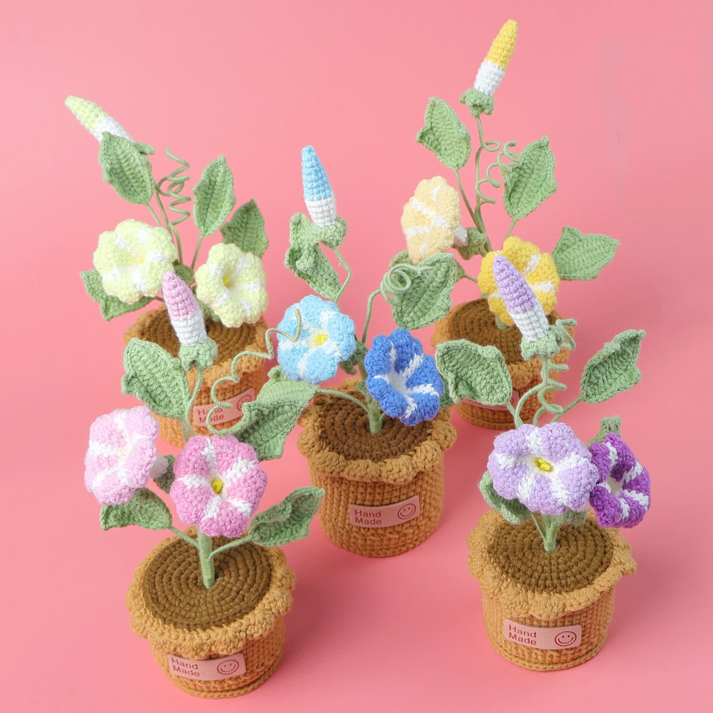 Gewebtes Ornament „Morning Glory“ im Topf