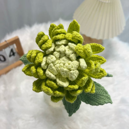 Handgewebtes Dahlienstrauß-Ornament