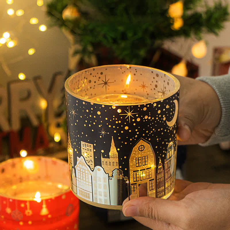 Kreatives leuchtendes Weihnachts-Aromatherapie-Kerzengeschenk