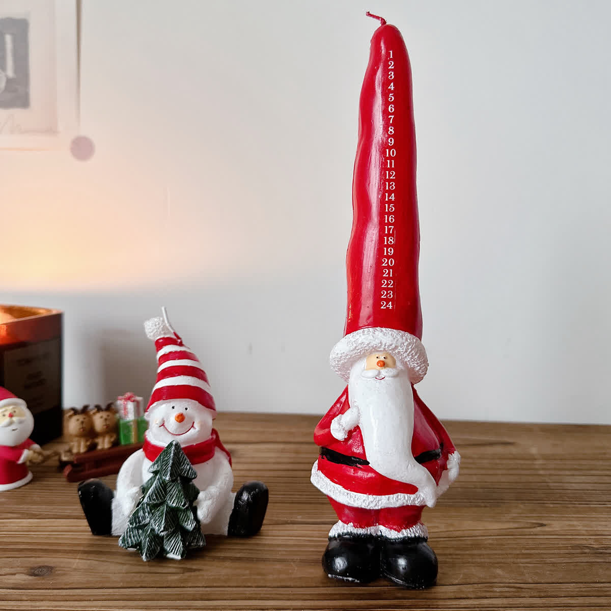 Weihnachtsmann Zahlen Kerze Geschenk Ornament