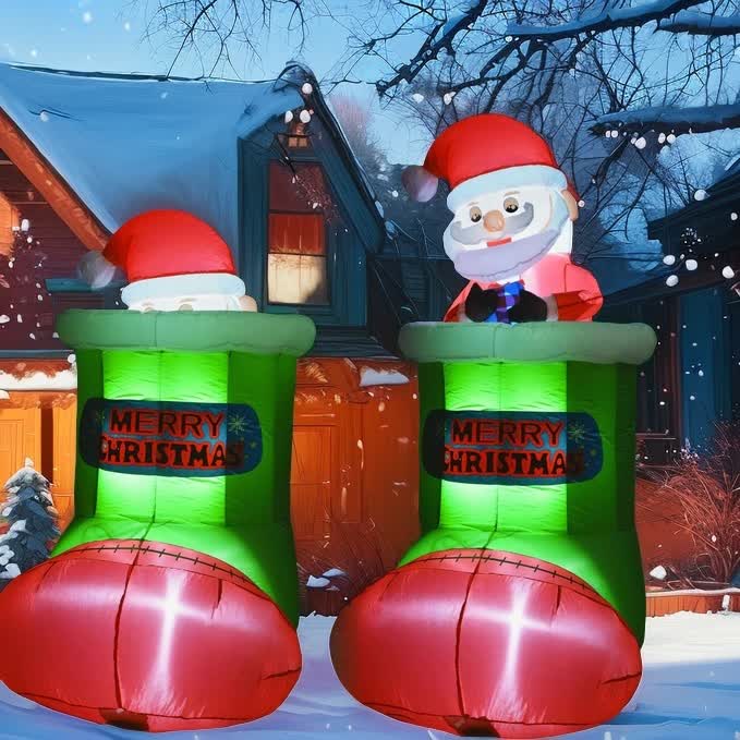 [Versand innerhalb von 24 Stunden] Dynamische aufblasbare Weihnachtsdekoration mit LED-Lichtern