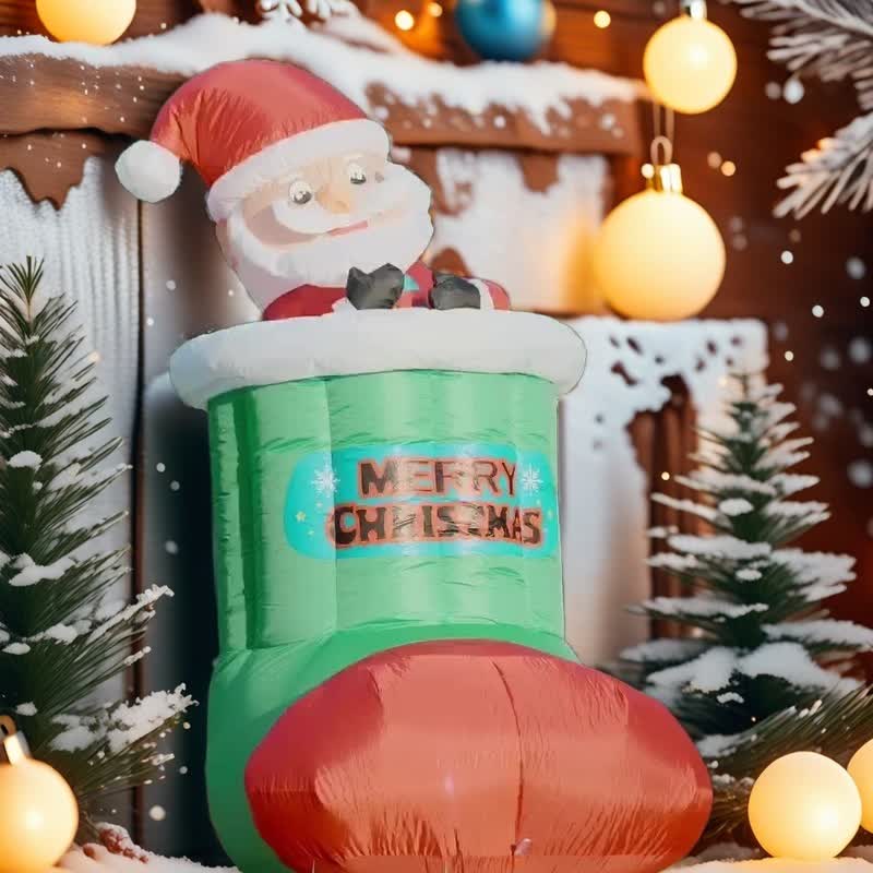 [Versand innerhalb von 24 Stunden] Dynamische aufblasbare Weihnachtsdekoration mit LED-Lichtern