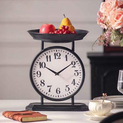 Kreative Uhr aus Eisen, Obsttablett-Dekoration